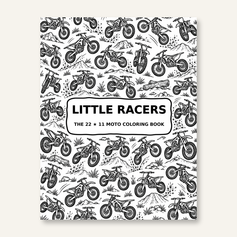 LITTLE RACERS — The 22★11 Moto Coloring Book 🏁